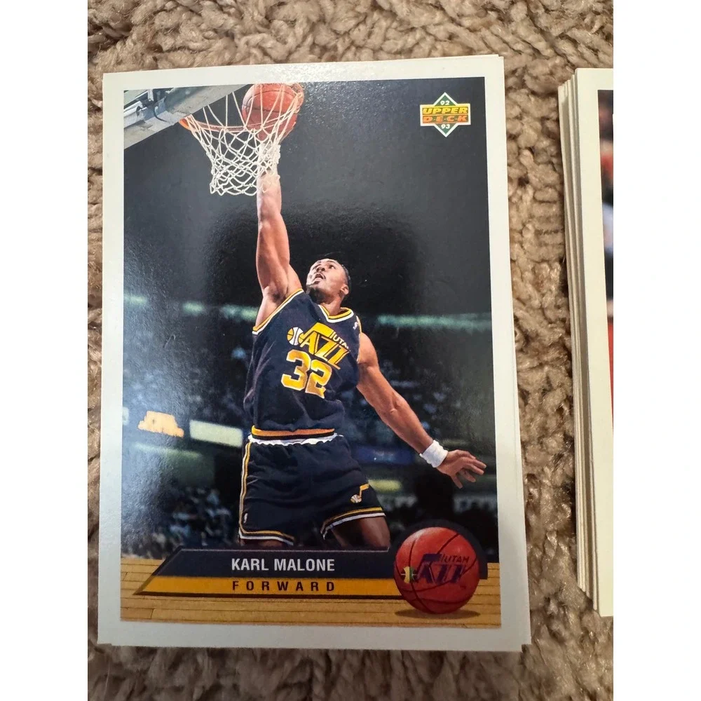 1992-93 Upper Deck Utah Jazz Card Lot – Karl Malone & John Stockton‎ – 26 Cards